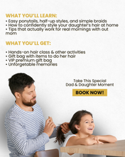 Load image into Gallery viewer, Daddy Daughter Valentines Day Hair Class